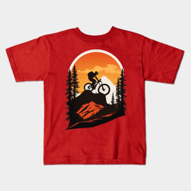 Off-Road Rider Kids T-Shirt by Silvana Collection